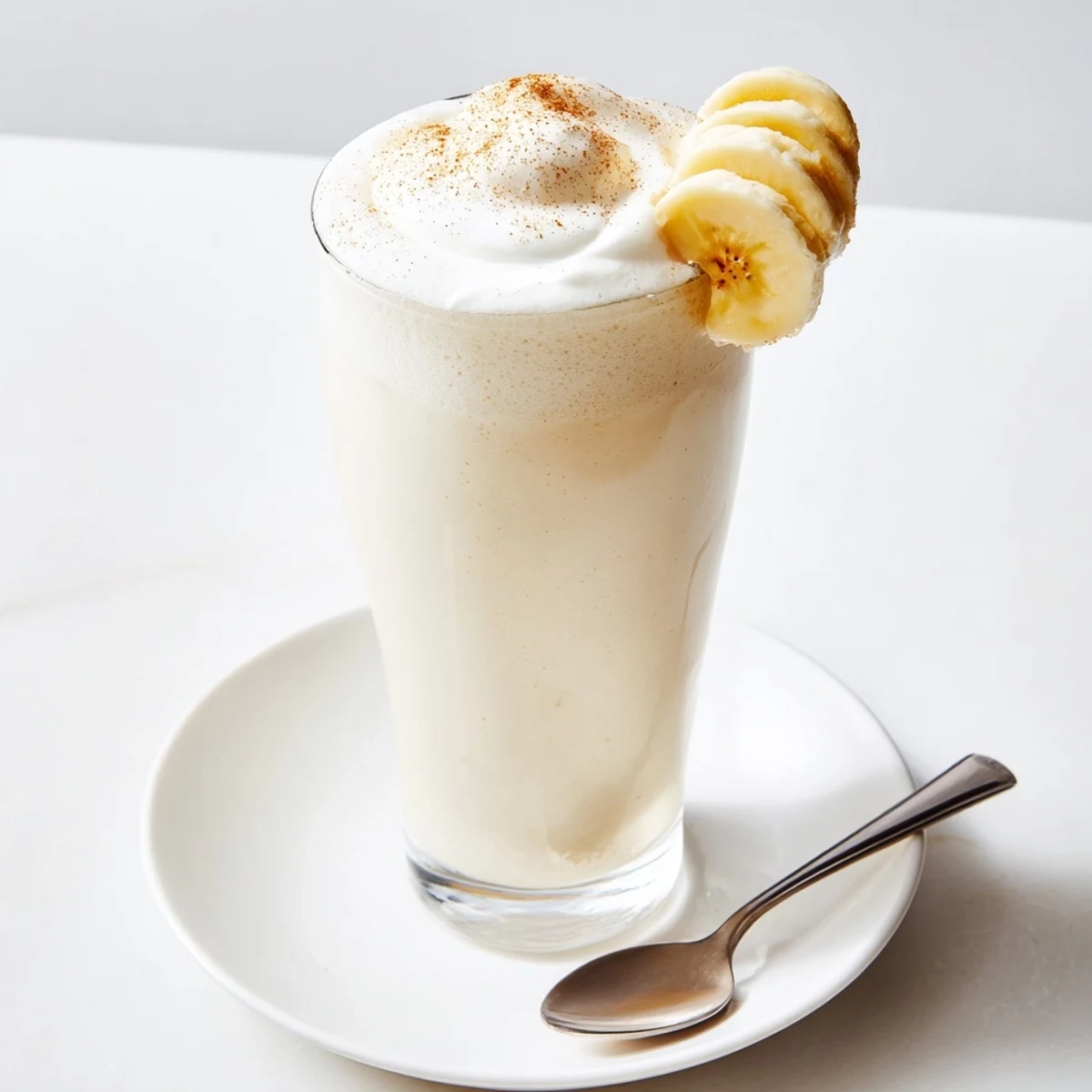 Silky Vanilla Banana Shake from blender, perfect breakfast or cooling snack