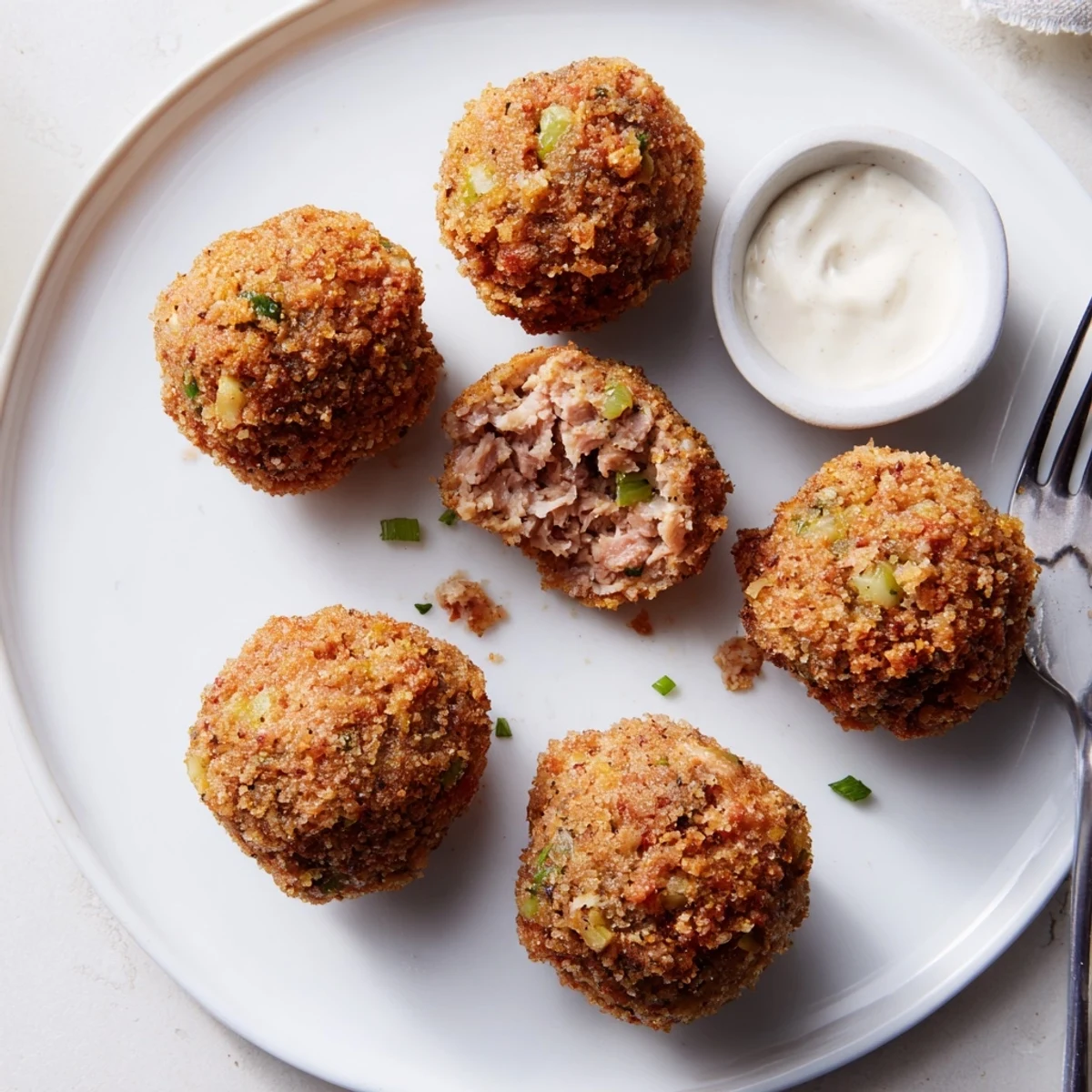Cajun Boudin Balls served hot, handheld party snack with tangy Creole mustard