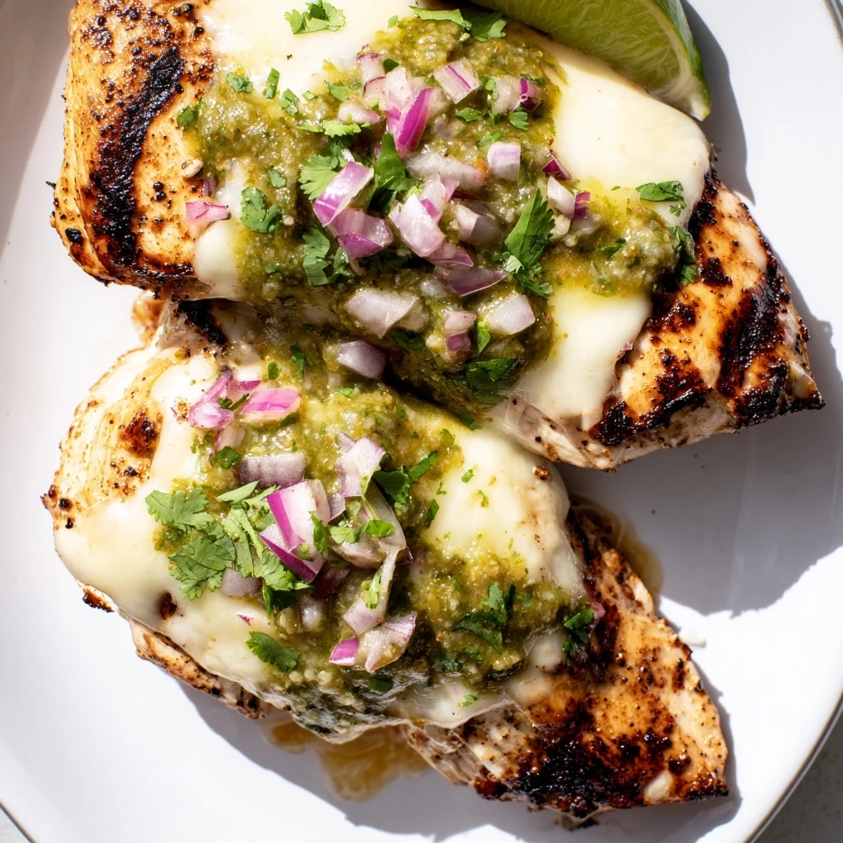 Cheesy Grilled Pepper Jack Chicken