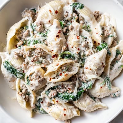 Creamy High Protein Beef Pasta