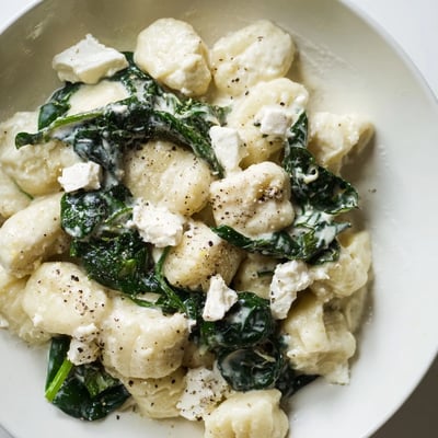 Creamy Gnocchi With Spinach And Feta