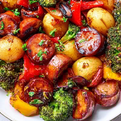 One Pan Honey Garlic Kielbasa