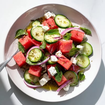 Watermelon Feta Salad with Mint